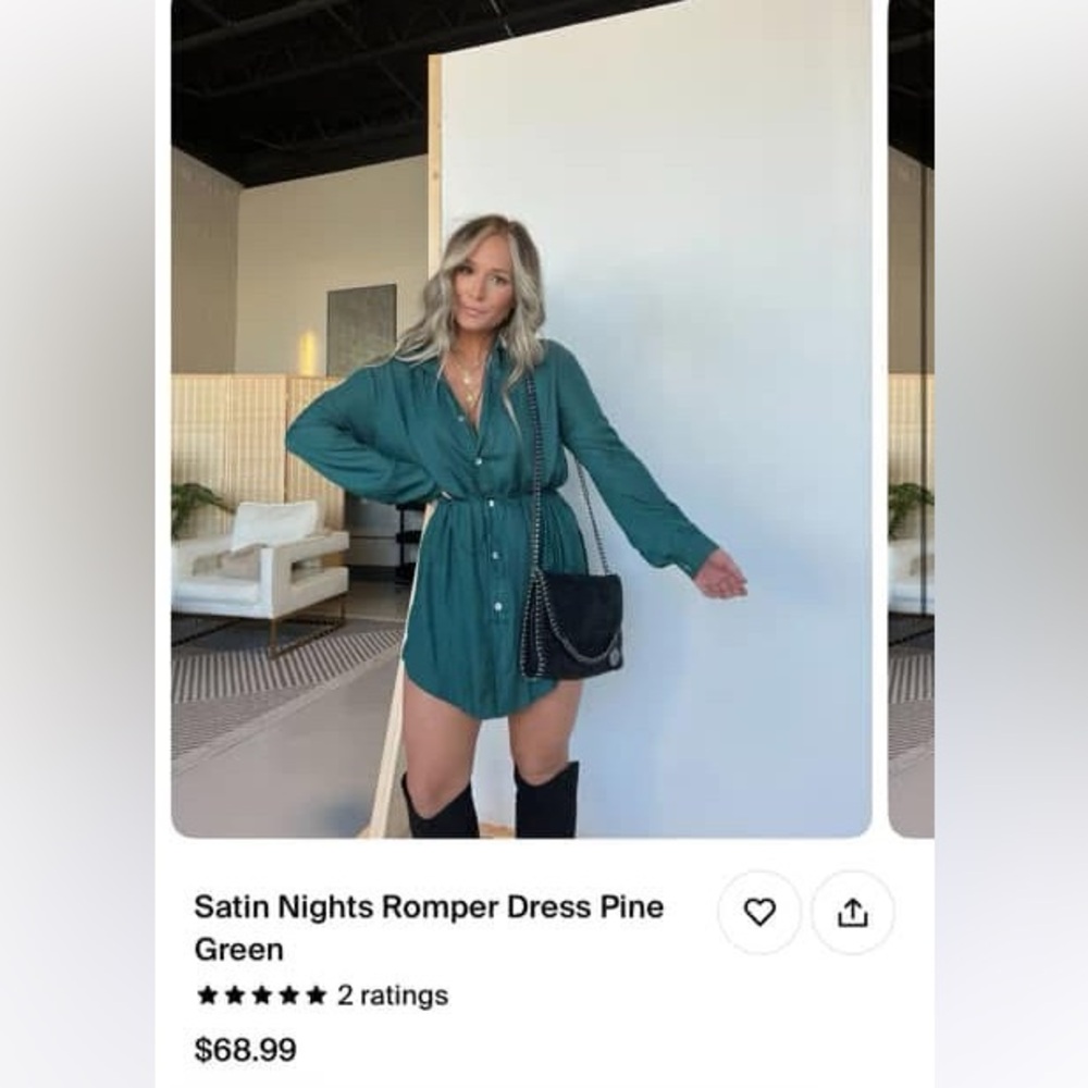 Emerald Green Long Sleeve Romper